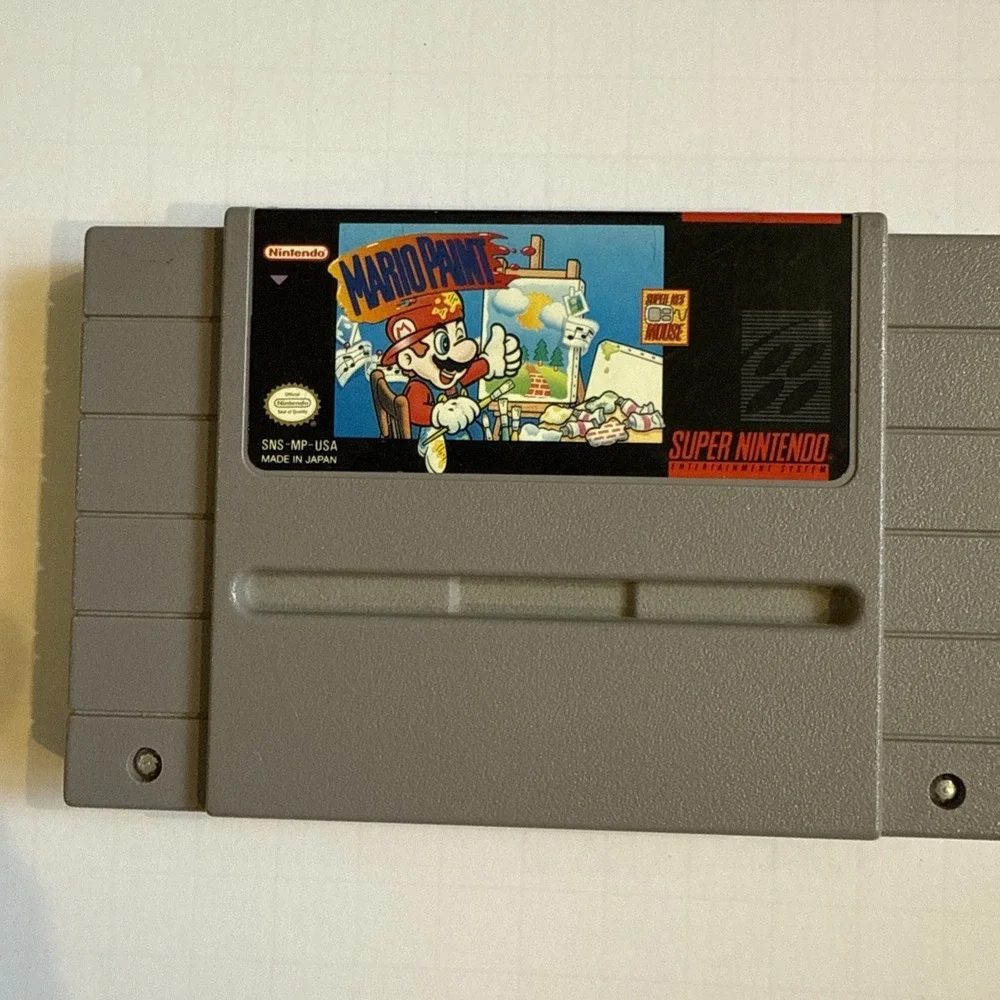 Super Nintendo SNES Mario Paint Cartridge Not Tested Original Owner As Is No Pen
